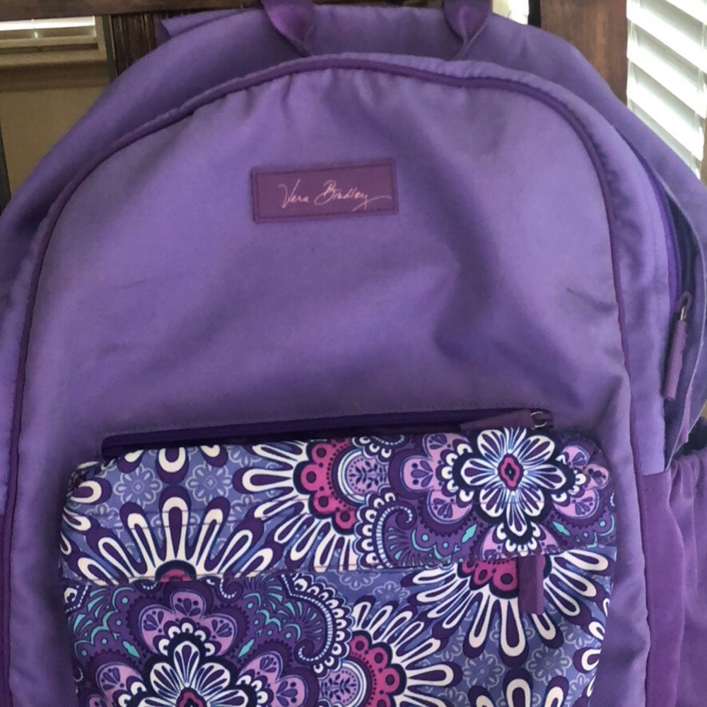 •SOLD• Vera Bradley Purple Color Block Backpack